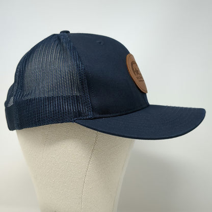 Richardson Trucker Hat Blue One Size Operation Second Chance Leather Mesh Patch
