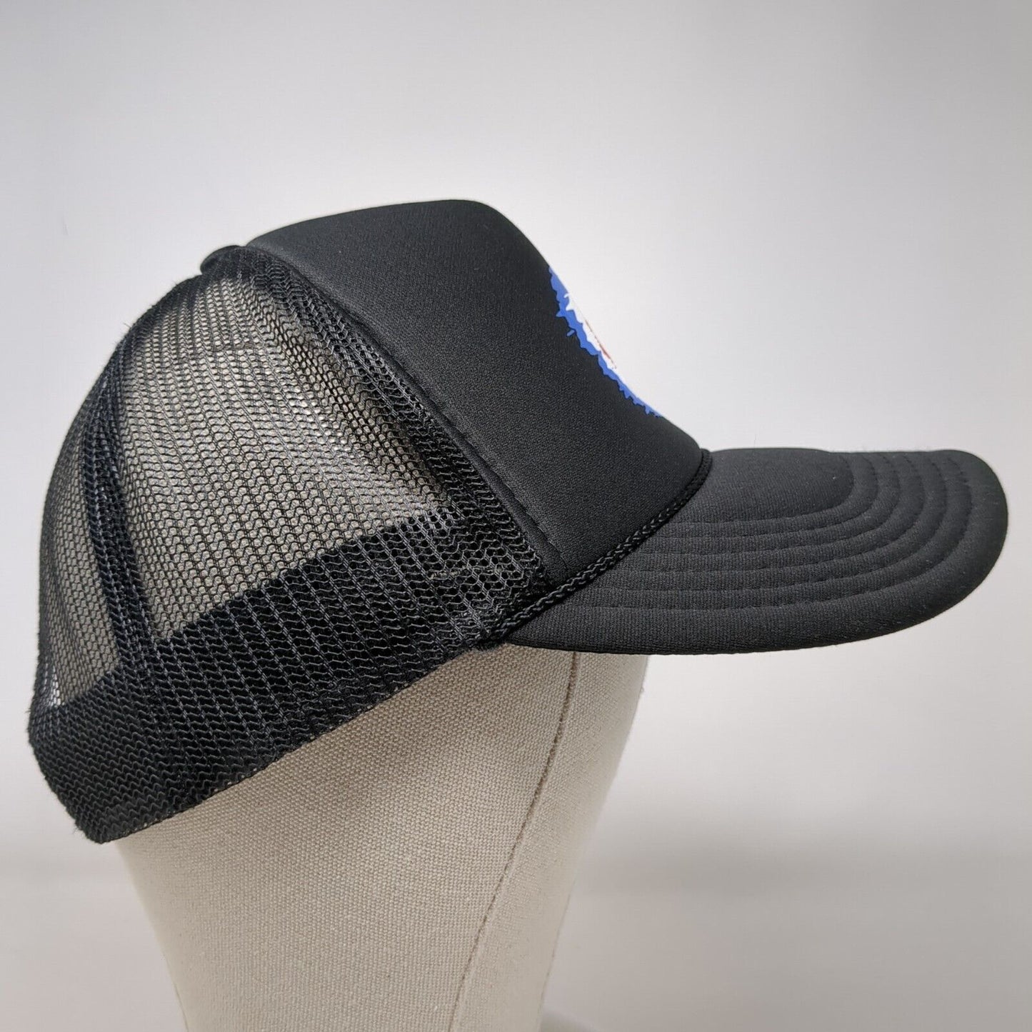 EV Snapback Trucker Hat Black OSFM Adjustable Mesh Back 6 Panel Rope Otto