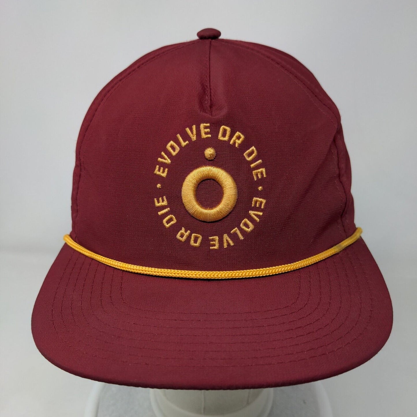 Evolve Or Die Snapback Rope Hat Red One Size Embroidered Pukka Inc