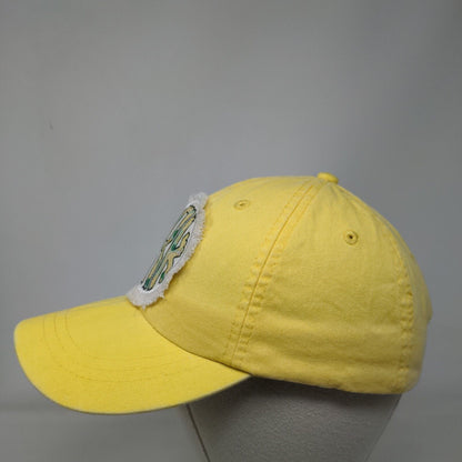 SRK Patch Slideback Hat Yellow One Size Adjustable Leather Strap Adams
