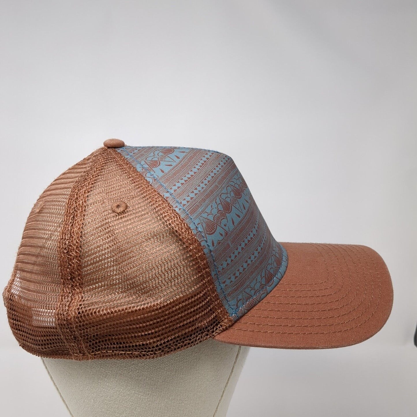 prAna Roots Studio Trucker Hat Multicolor One Size Mesh Back Geometric