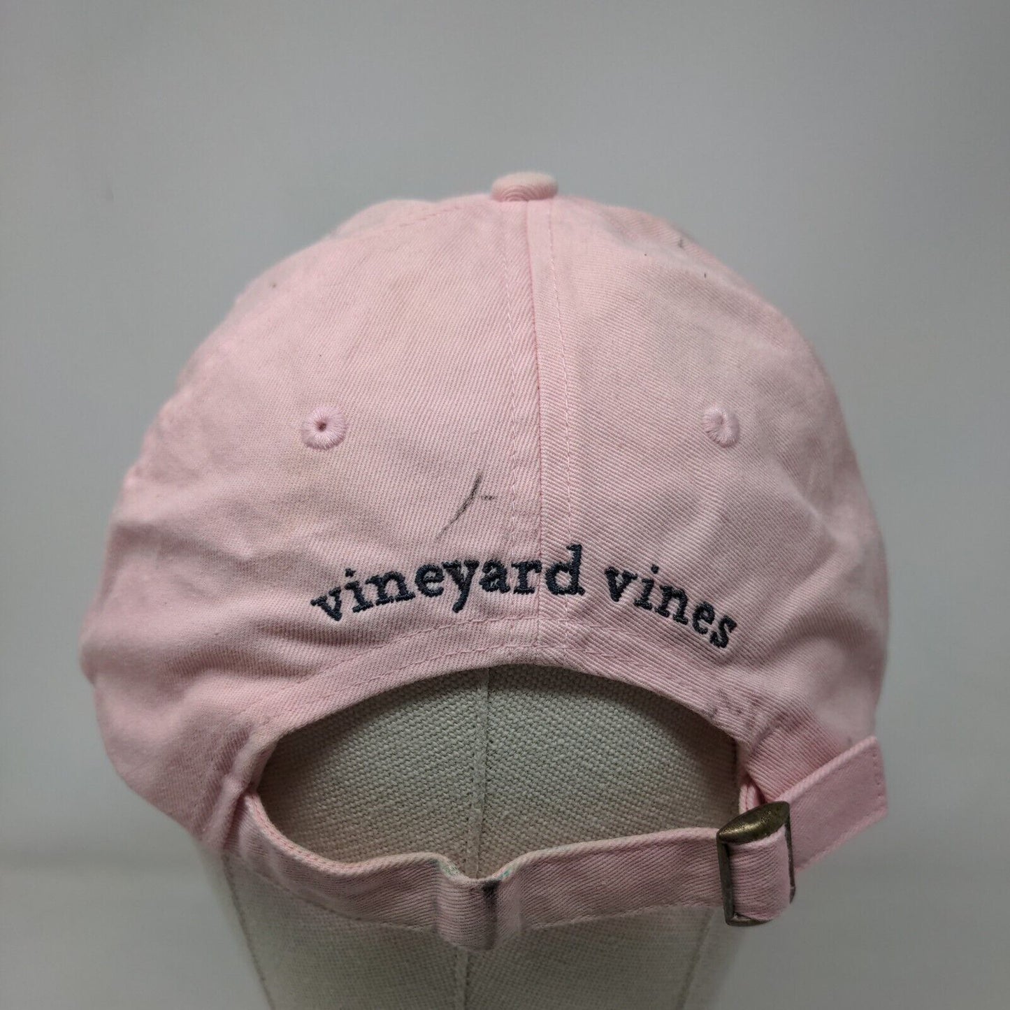 Vineyard Vines Whale Slideback Hat Pink One Size Embroidered Adjustable