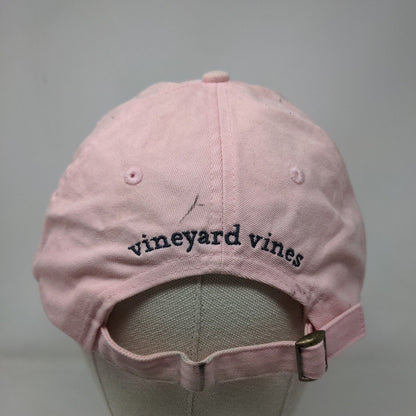 Vineyard Vines Whale Slideback Hat Pink One Size Embroidered Adjustable