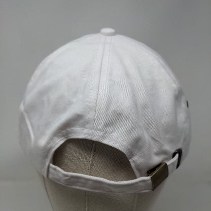 Port & Company Slideback Hat White One Size Embroidered Logo Vent Holes