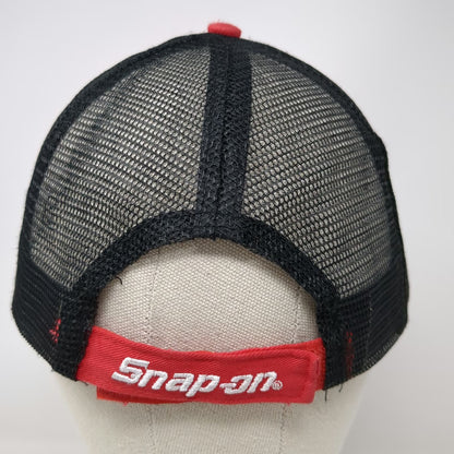 Snap-on Baseball Cap Red One Size Trucker Mesh Rock N Roll Cab Express Patch Hat