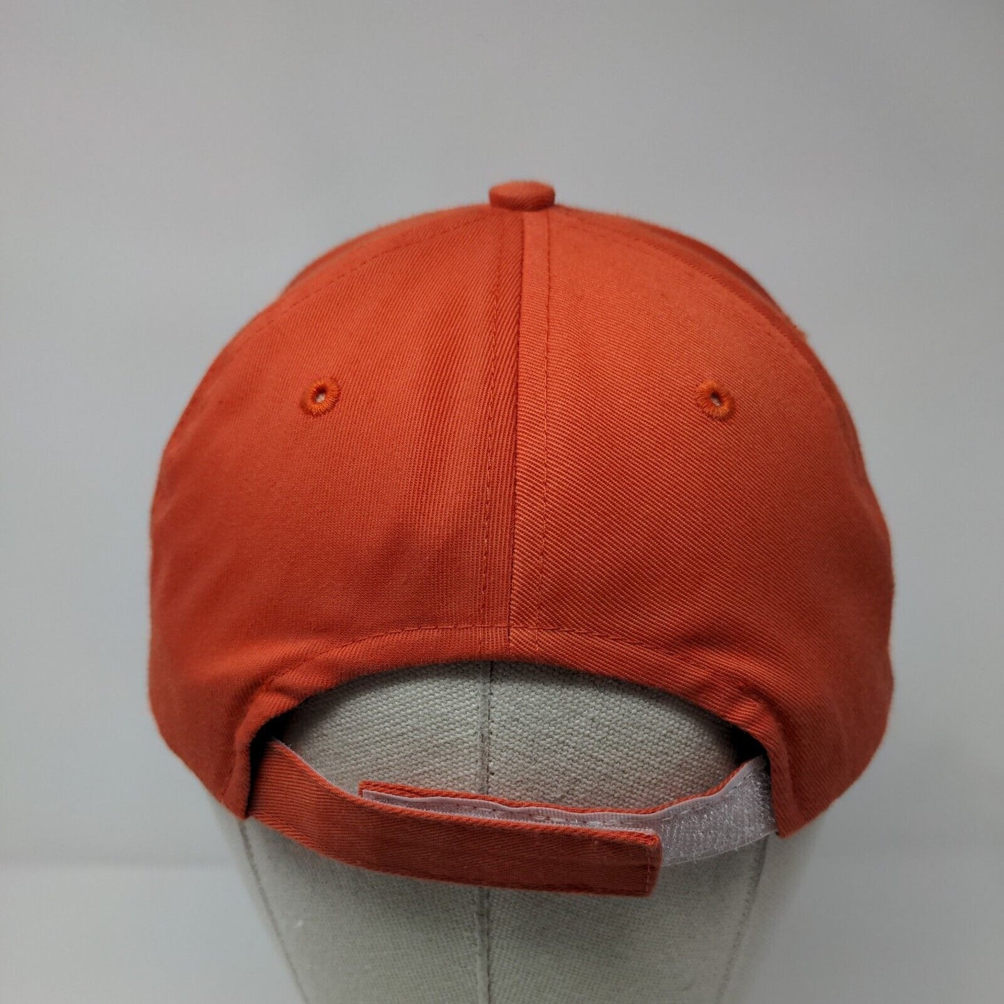 The YMCA Strapback Hat Orange 56cm Adjustable Solid Vent Holes