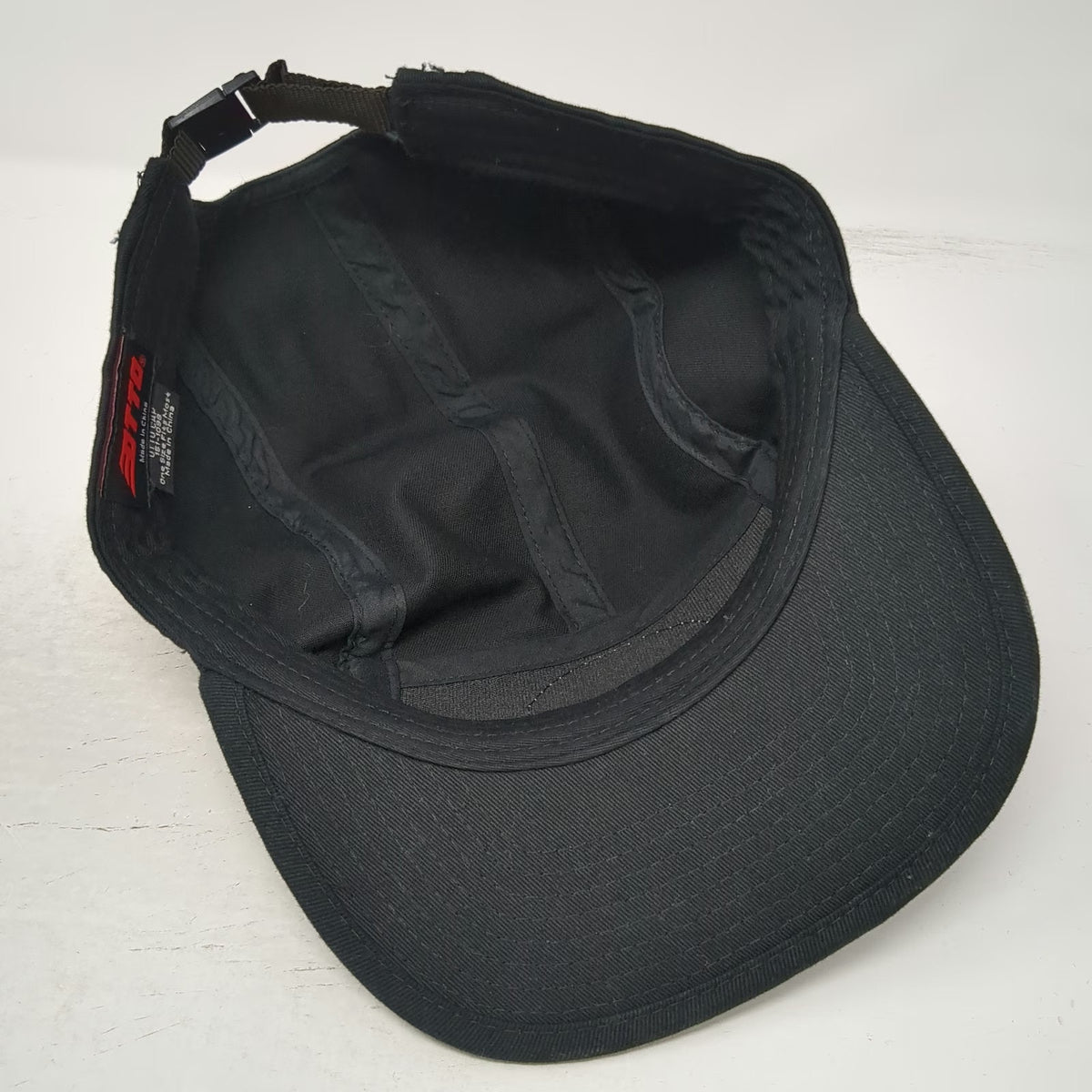 OTTO 5 Panel Black One Size Hat Teatonic Kombucha Mountain Logo Patch Strapback