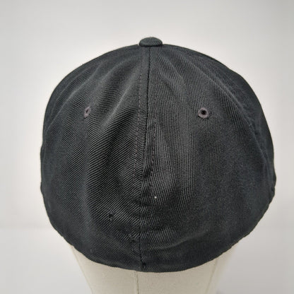 Metal Mulisha World Wide Domination Fitted Hat Black L/XL Distressed Flexfit