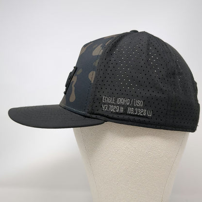 Pukka Trucker Hat Black One Size Camo Eagle Hills Golf Course Snapback Mesh