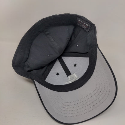 PT Poker Fitted Hat Black L/XL Embroidered 6 Panel NU-Fit Patent by KC Caps