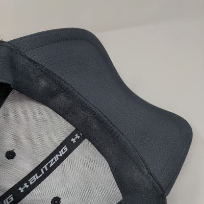 Under Armour Fitted Hat Black M/L Classic Fit Blitzing Embroidered 6 Panel
