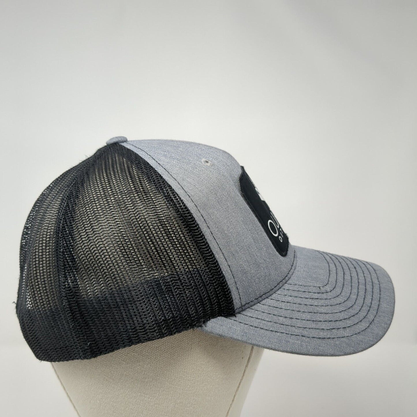 Ourea Outdoors Patch Snapback Trucker Hat Gray One Size Mesh Back