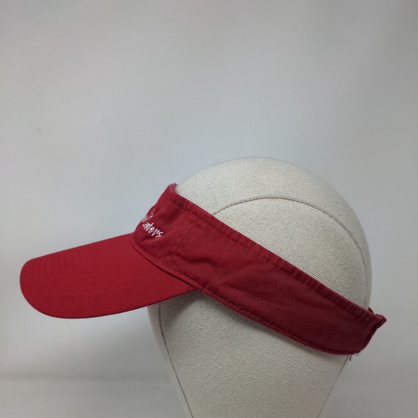 Whipa Snapa Charters Strapback Sun Visor Hat Red One Size Port & Company