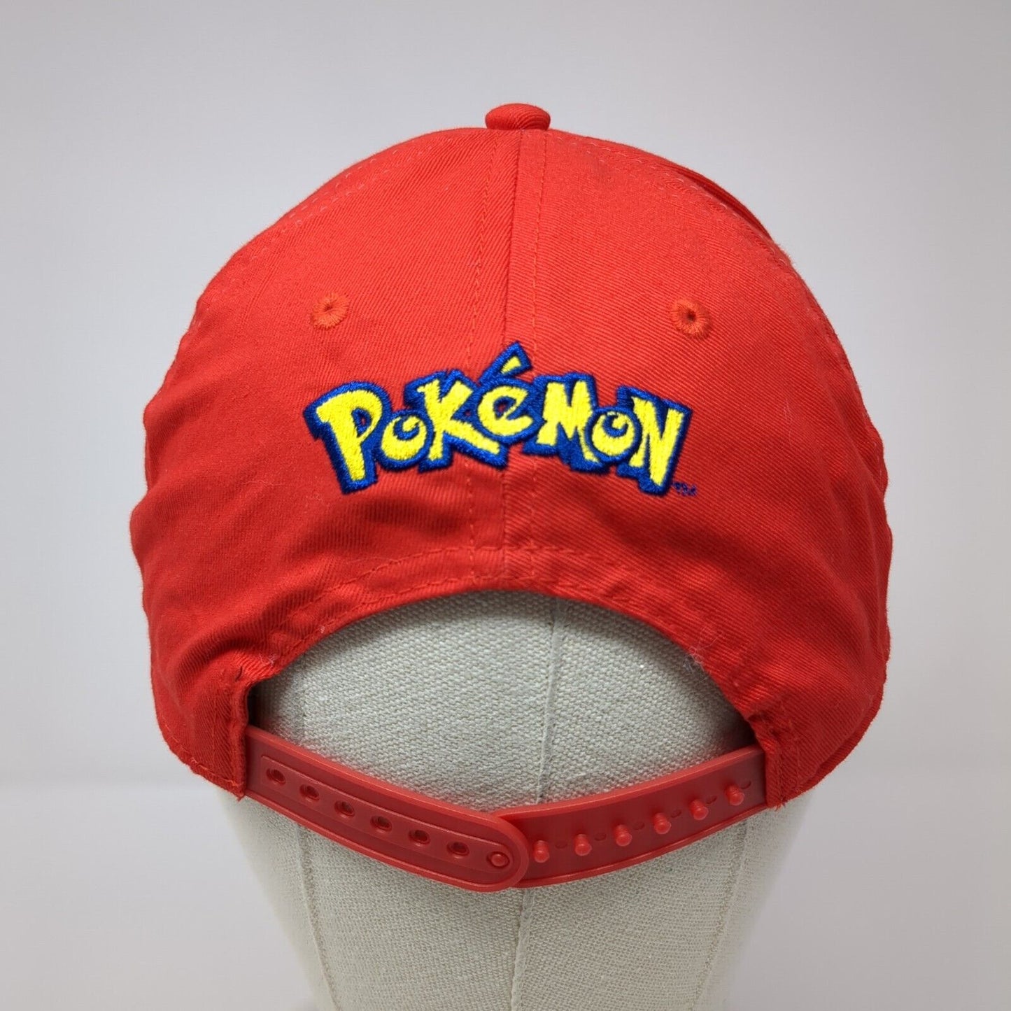 Pokemon Youth Snapback Hat Red One Size Adjustable Embroidered 6 Panel