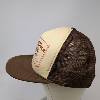 Custom Topper Trucker Hat Brown One Size Mesh Snapback Truck Graphic Foam Front
