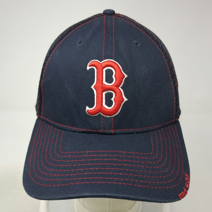 New Era Boston Red Sox MLB Blue Baseball Cap L Mesh Back Stretch Fit Curved Brim