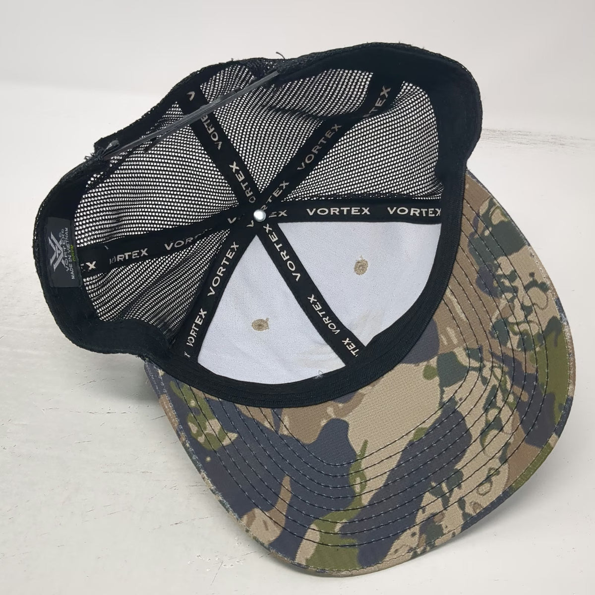 Vortex Trucker Hat Brown Camo One Size Mesh Back Snapback Optics Hunting Logo