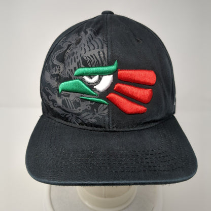 Hecho En Mexico Snapback Hat Black One Size Embroidered Top Level