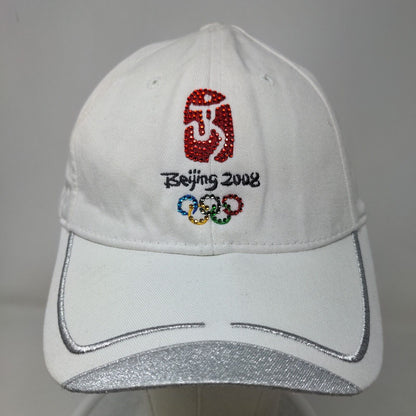 Beijing 2008 Olympics Women's Slideback Hat White OSFA Jewels Bling