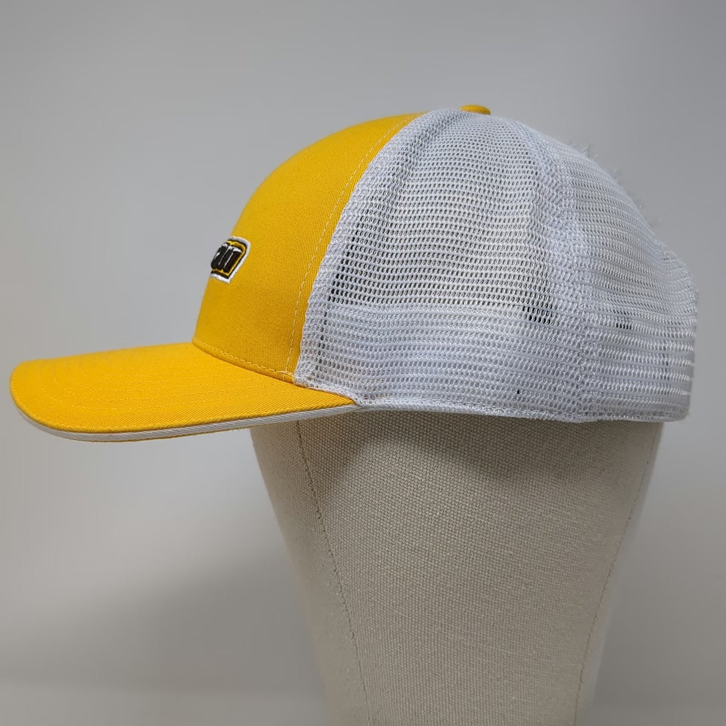 Colosseum Trucker Hat Yellow White One Size Rowan University Owls Mesh Snapback