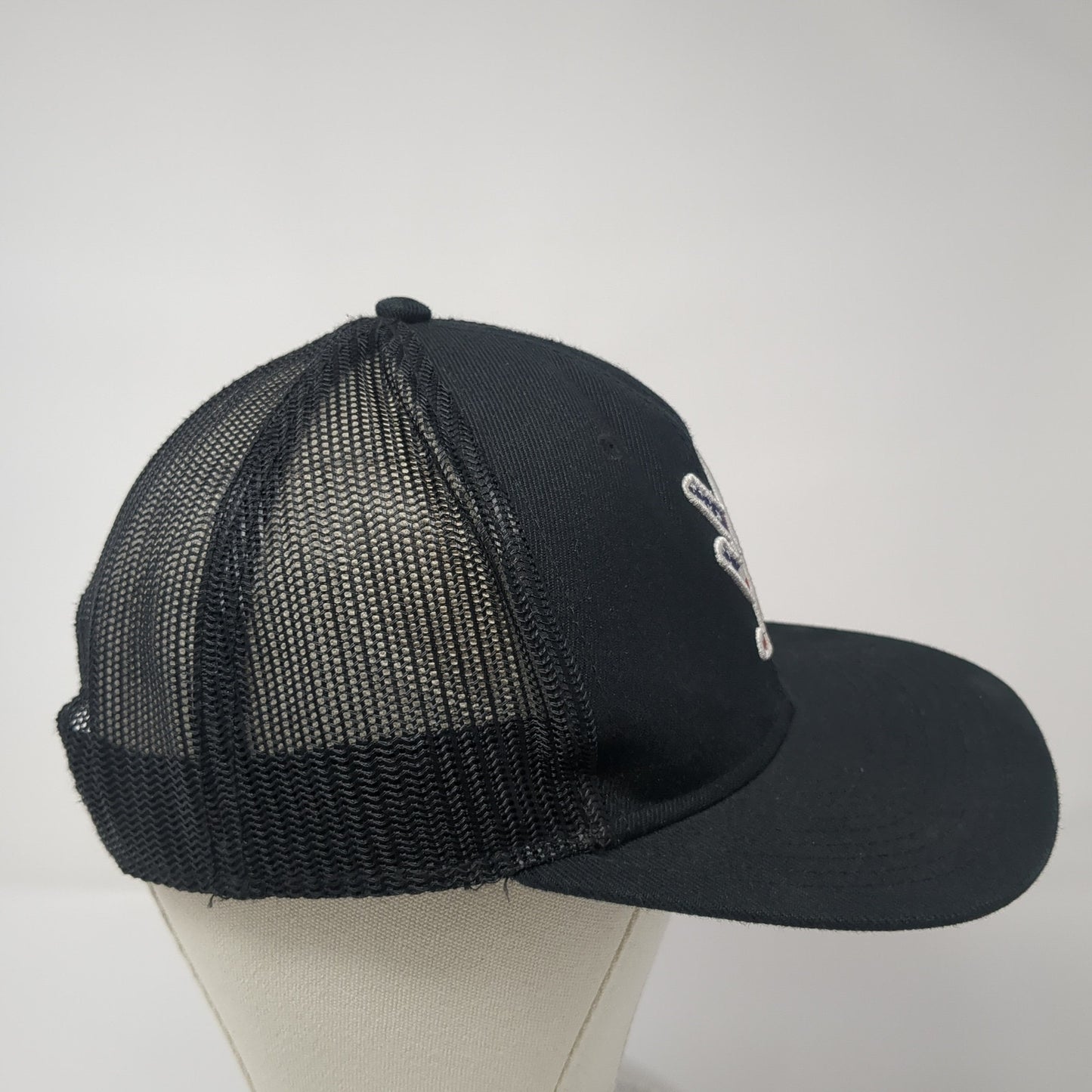 Yee Yee Logo USA Flag Snapback Trucker Hat Black One Size Mesh Back