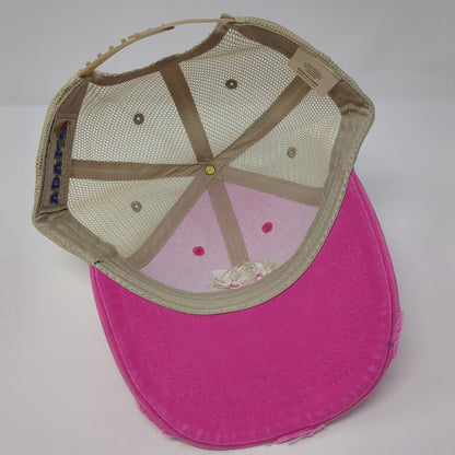 Hank Snapback Trucker Hat Multicolor OS Adjustable Mesh Back Distressed Adams