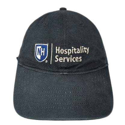 Ultra Club Baseball Cap Black One Size NH Hospitality Services Logo Cotton Hat
