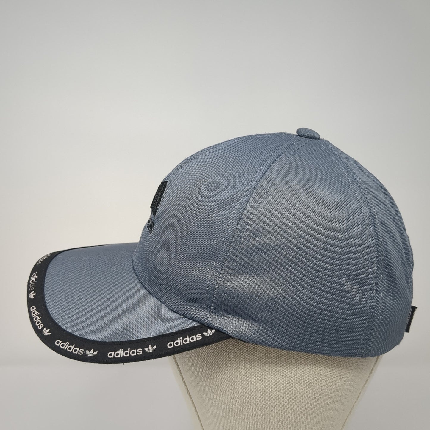 Adidas 3 Stripes Slideback Hat Gray One Size Spell Out Embroidered