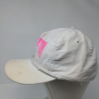 Princeton Snapback Hat White OSFA Adjustable Vented Holes 6 Panel Rope