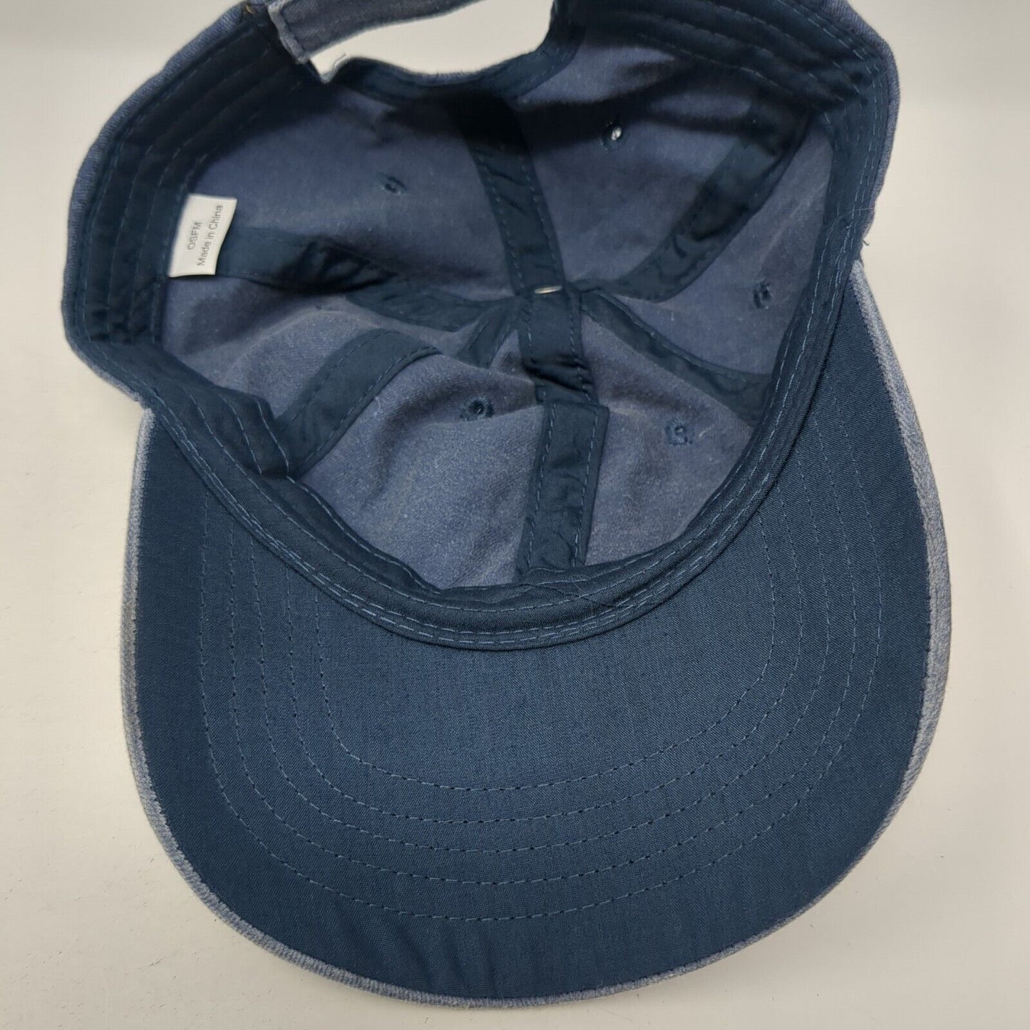 Unbranded Strapback Hat Blue One Size Adjustable Solid Blank 6 Panel