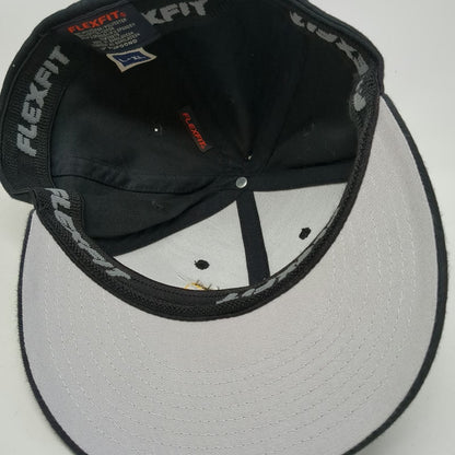 Flexfit Baseball Cap Black Yellow White Green XL Olds College Brewery Logo Hat