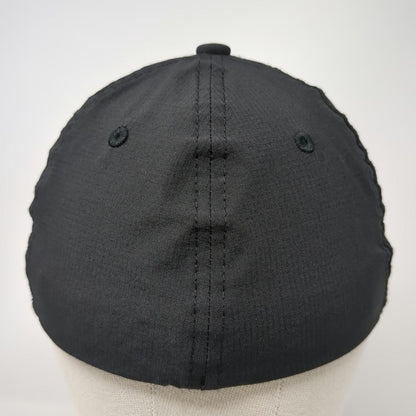 Gearbox Baseball Cap Black One Size Stretch Fit Performance Fabric Red Logo Hat