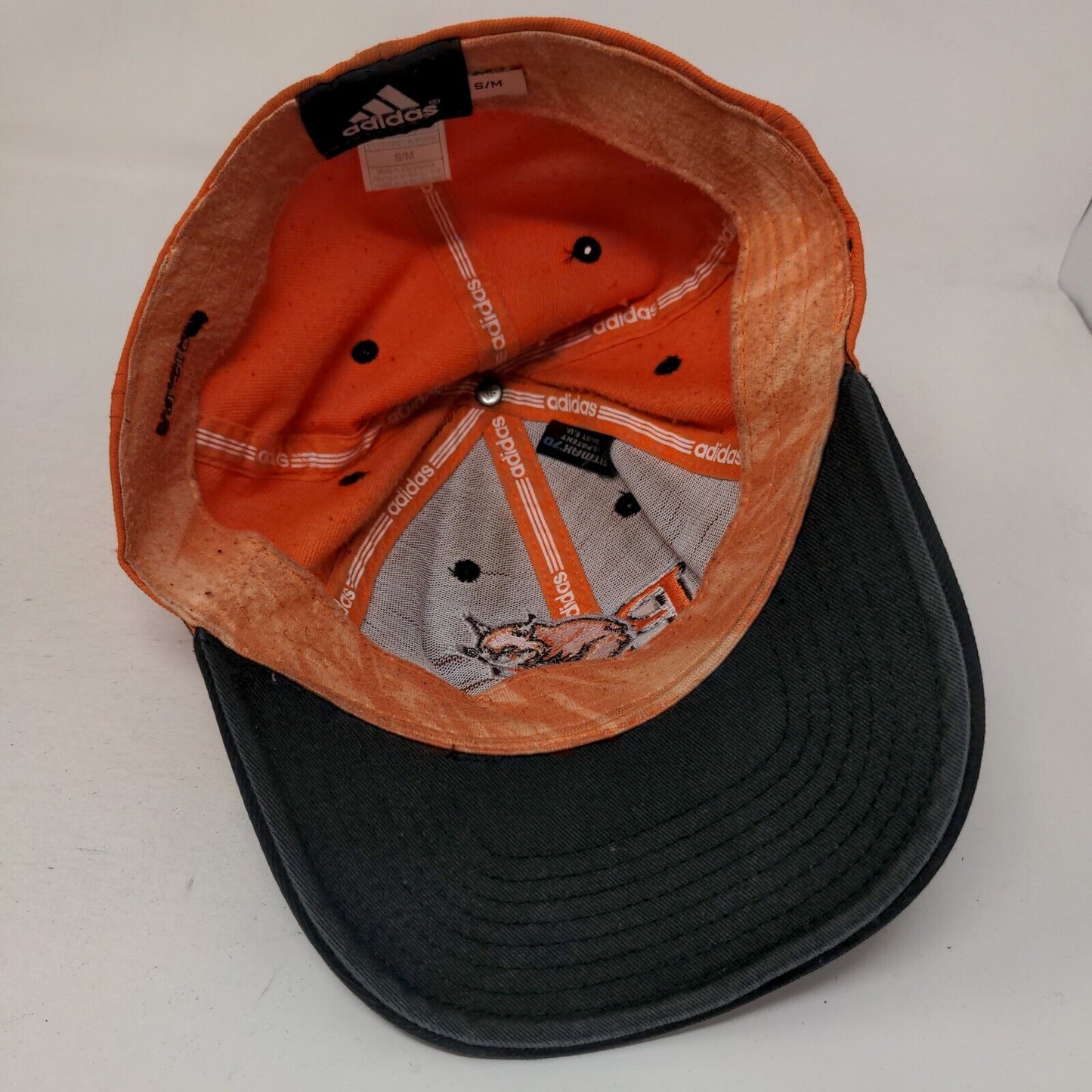 Baker University Wildcats Fitted Hat Orange Size S/M Adidas Embroidered NCAA