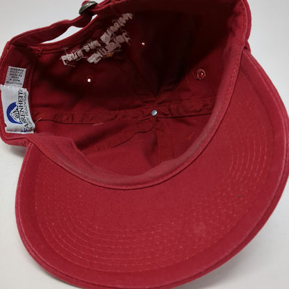Fahrenheit Baseball Cap Red One Size Simplot Land and Livestock JS USA Flag Hat