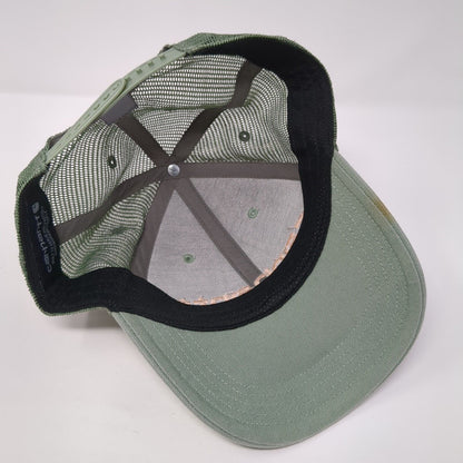 Carhartt Snapback Mesh Back Trucker Hat Green One Size Embroidered