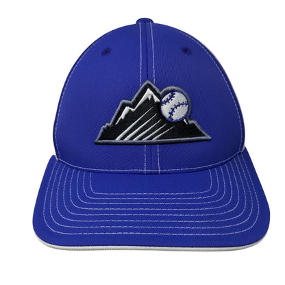 Idaho Rockies Fitted Mesh Back Trucker Hat Blue S/M Pacific Headwear