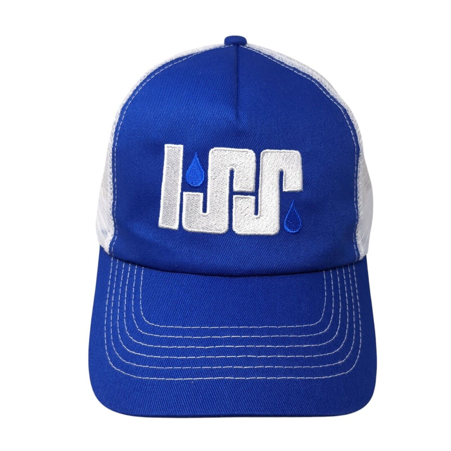 ISS Snapback Trucker Hat Blue OS Adjustable Embroidered Mesh Back Hit Wear