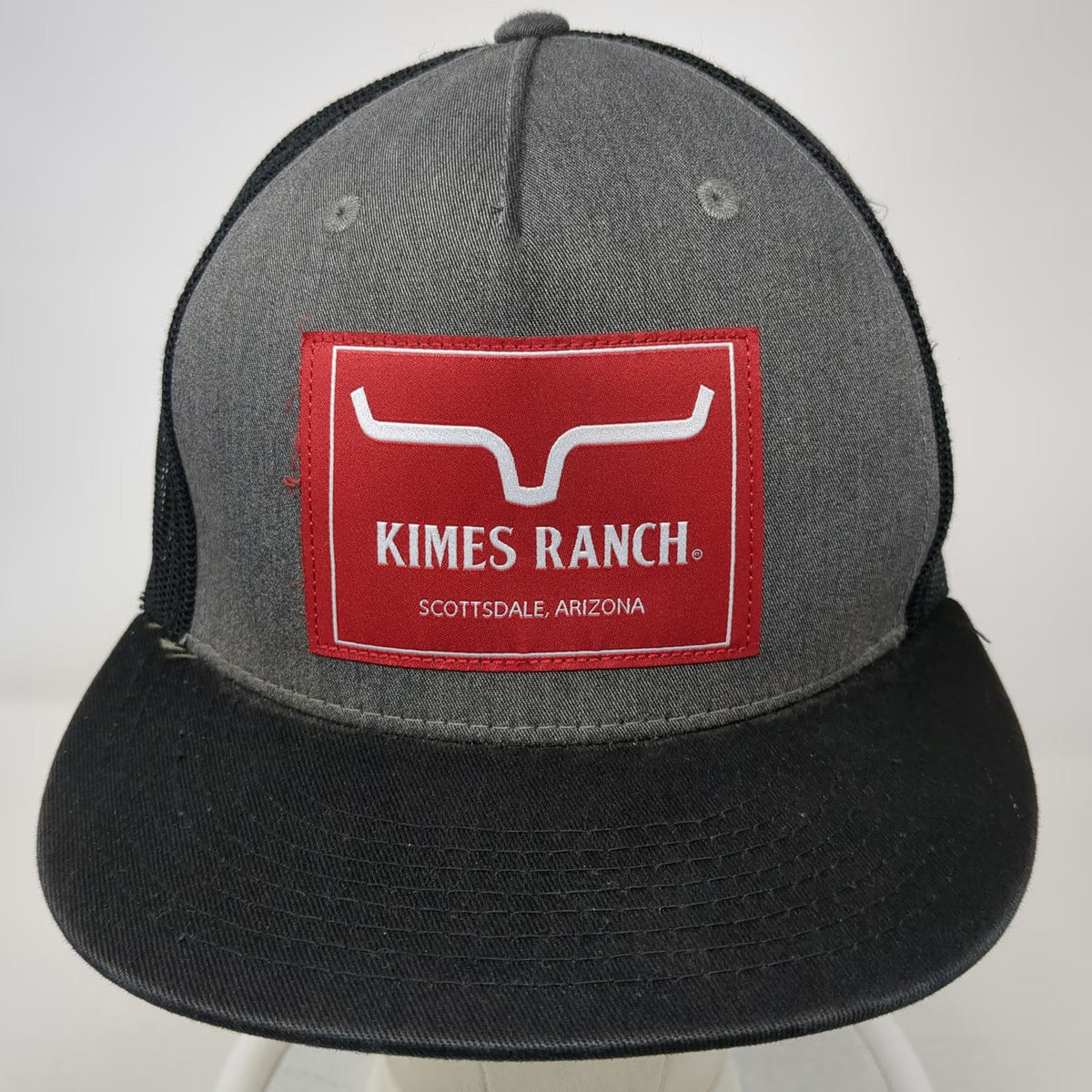 Kimes Ranch Trucker Hat Black One Size Mesh Back Snapback Scottsdale Flat Brim