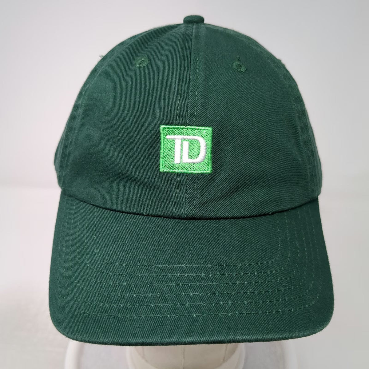 Fersten Worldwide Baseball Cap Green One Size Slideback TD Bank Logo Cotton Hat
