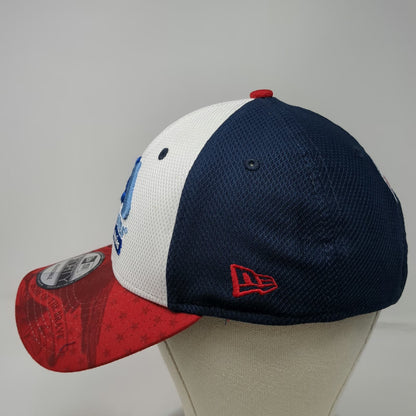 New Era Baseball Cap White Blue Red One Size Albertsons NASCAR 44 Flag Hat