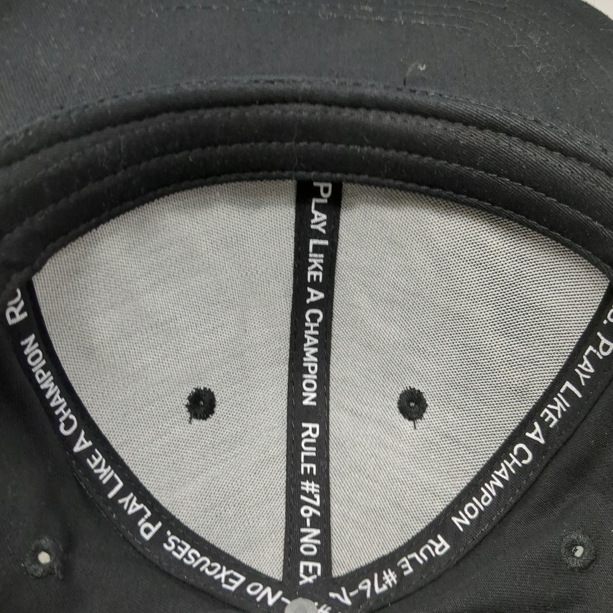 DH HD Snapback Hat Black One Size Hockey Development Logo Flat Brim Embroidered