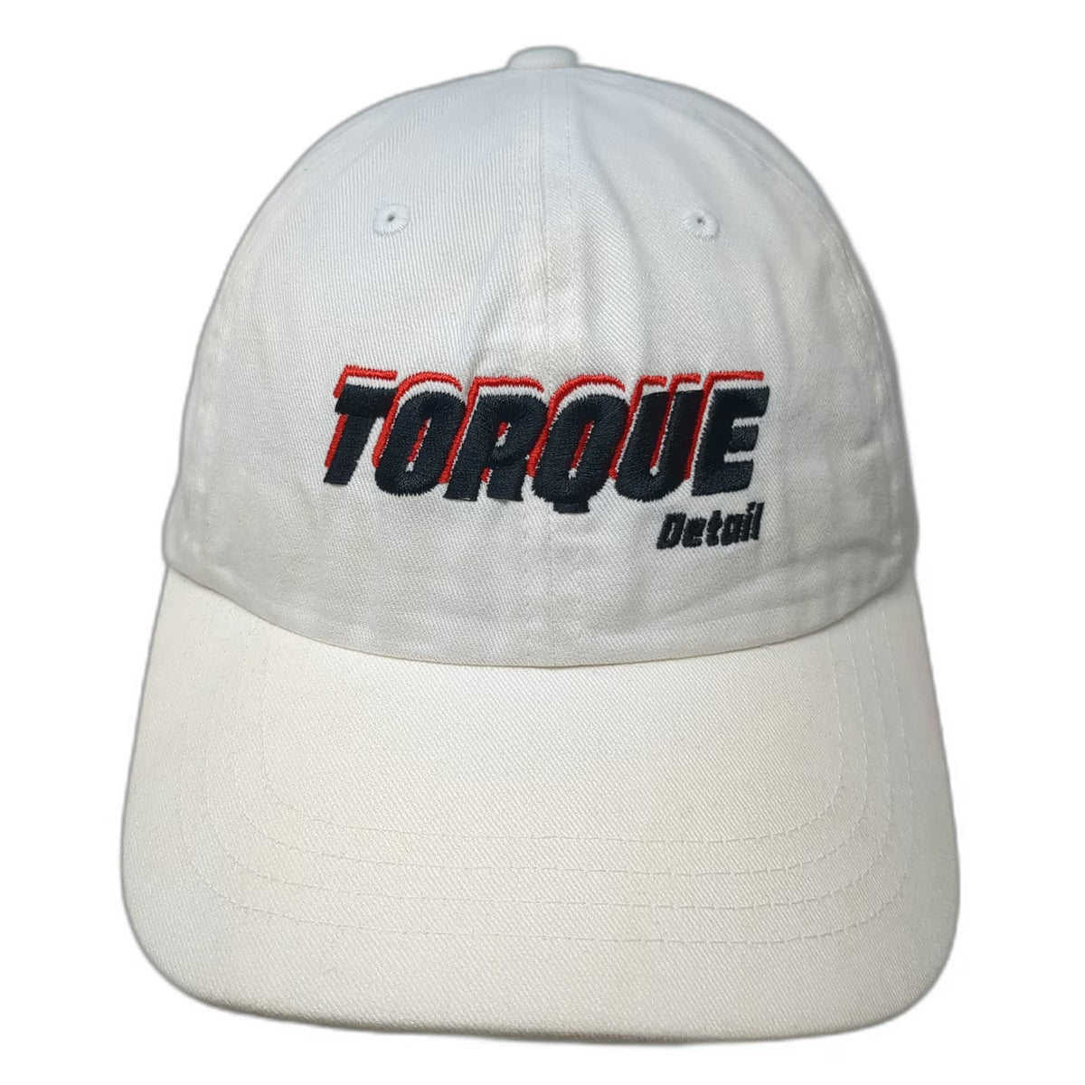 Yupoong Baseball Cap White One Size Slideback Torque Detail Logo Embroidered Hat