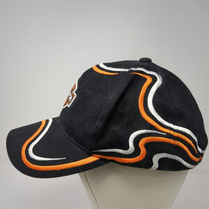 Harley-Davidson Baseball Cap Black OSFM Embroidered Logo Flames Strapback Hat