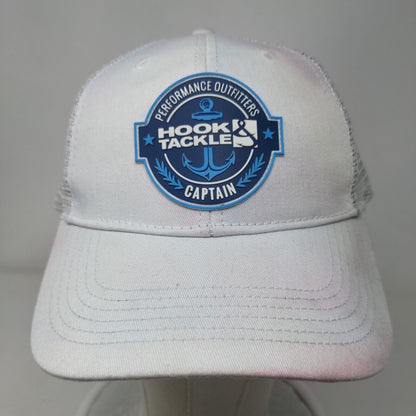 Hook & Tackle Snapback Mesh Back Trucker Hat White S/M I AM The Captain