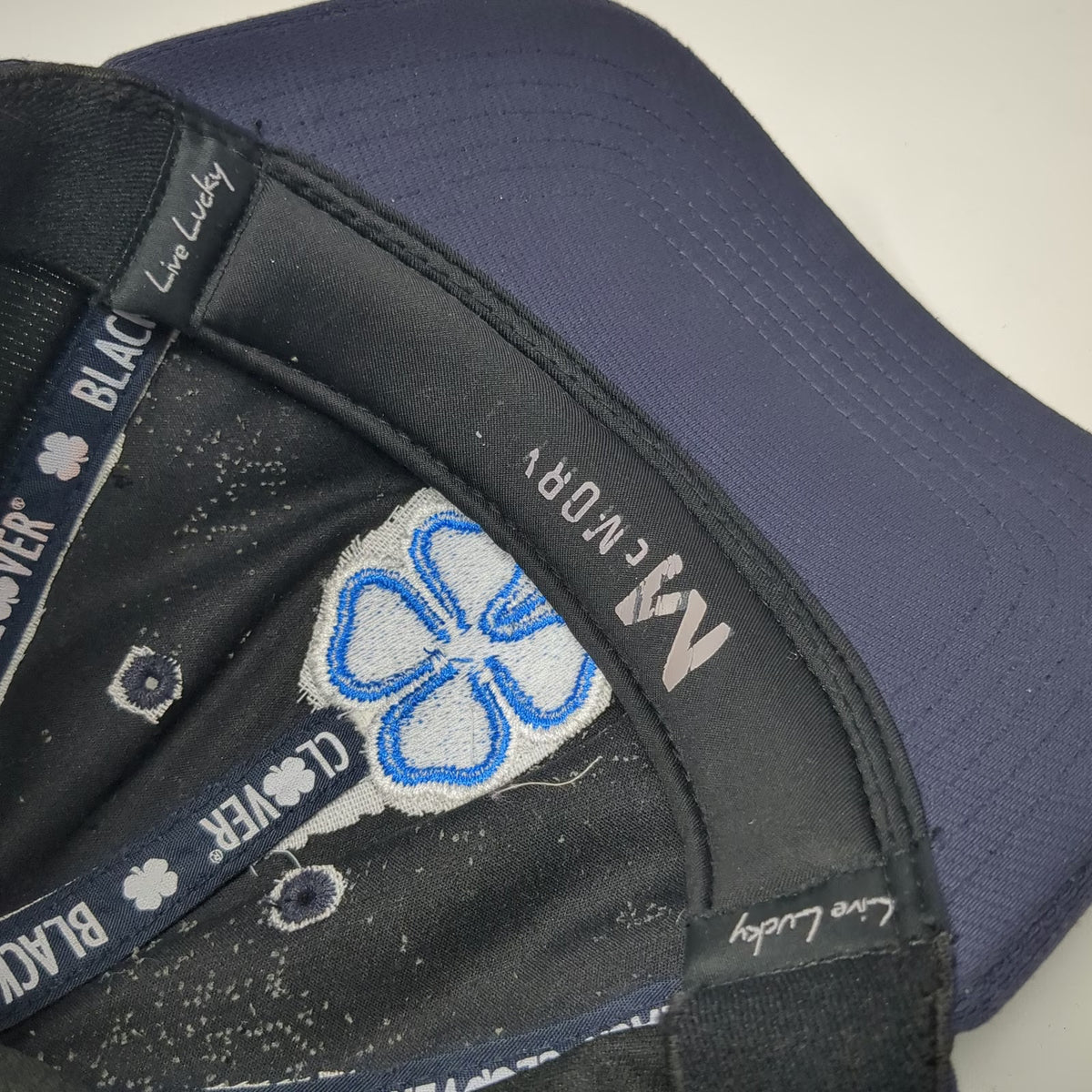 Black Clover Baseball Cap Blue XL Live Lucky Advocates Stretch Memory Fit hat