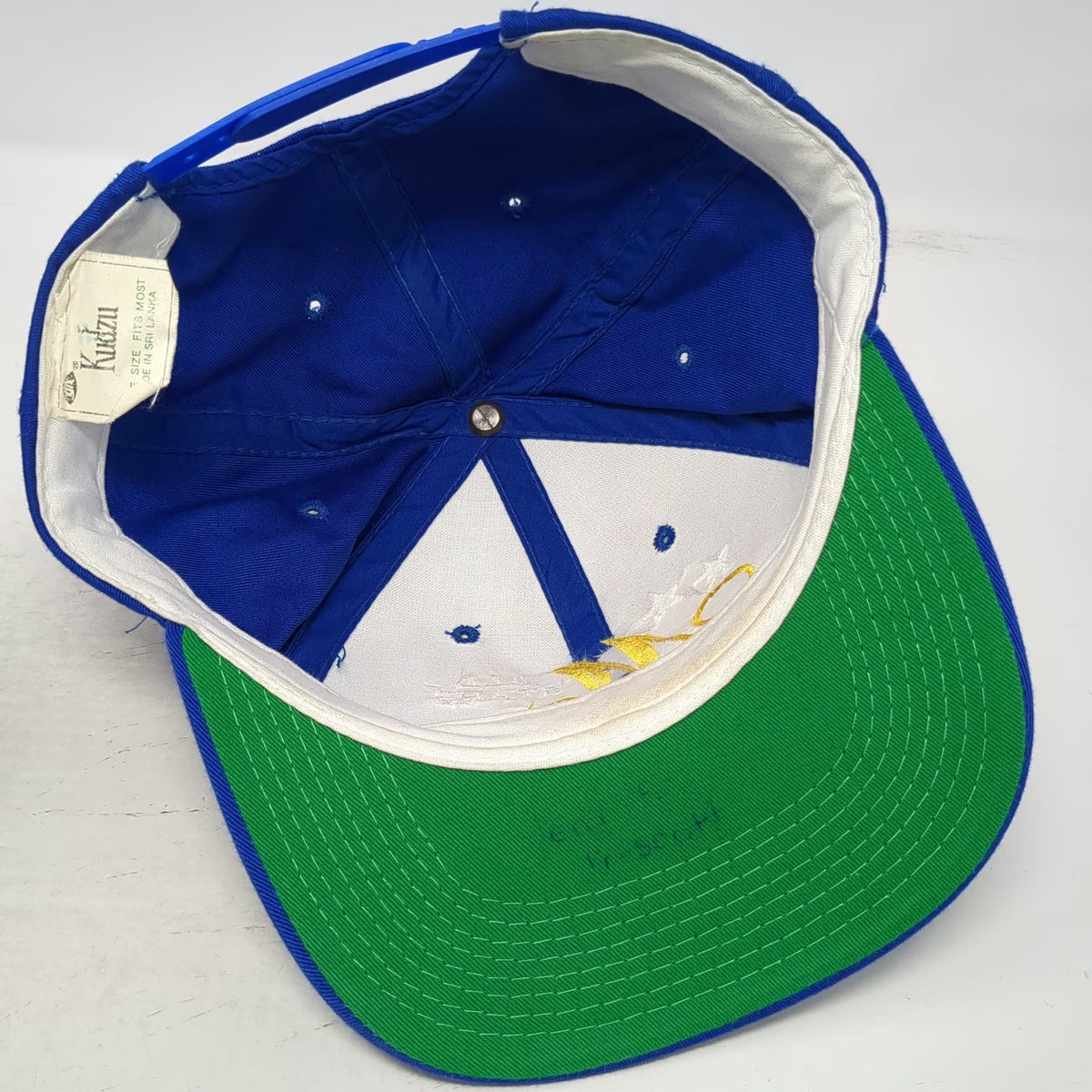 Kudzu Snapback Blue One Size M All Stars Green Undervisor Baseball Hat Graphic