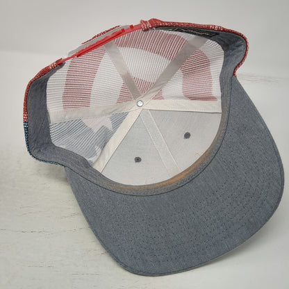 Richardson Trucker Hat Gray One Size The Wild Race Leather Patch Stars Stripes