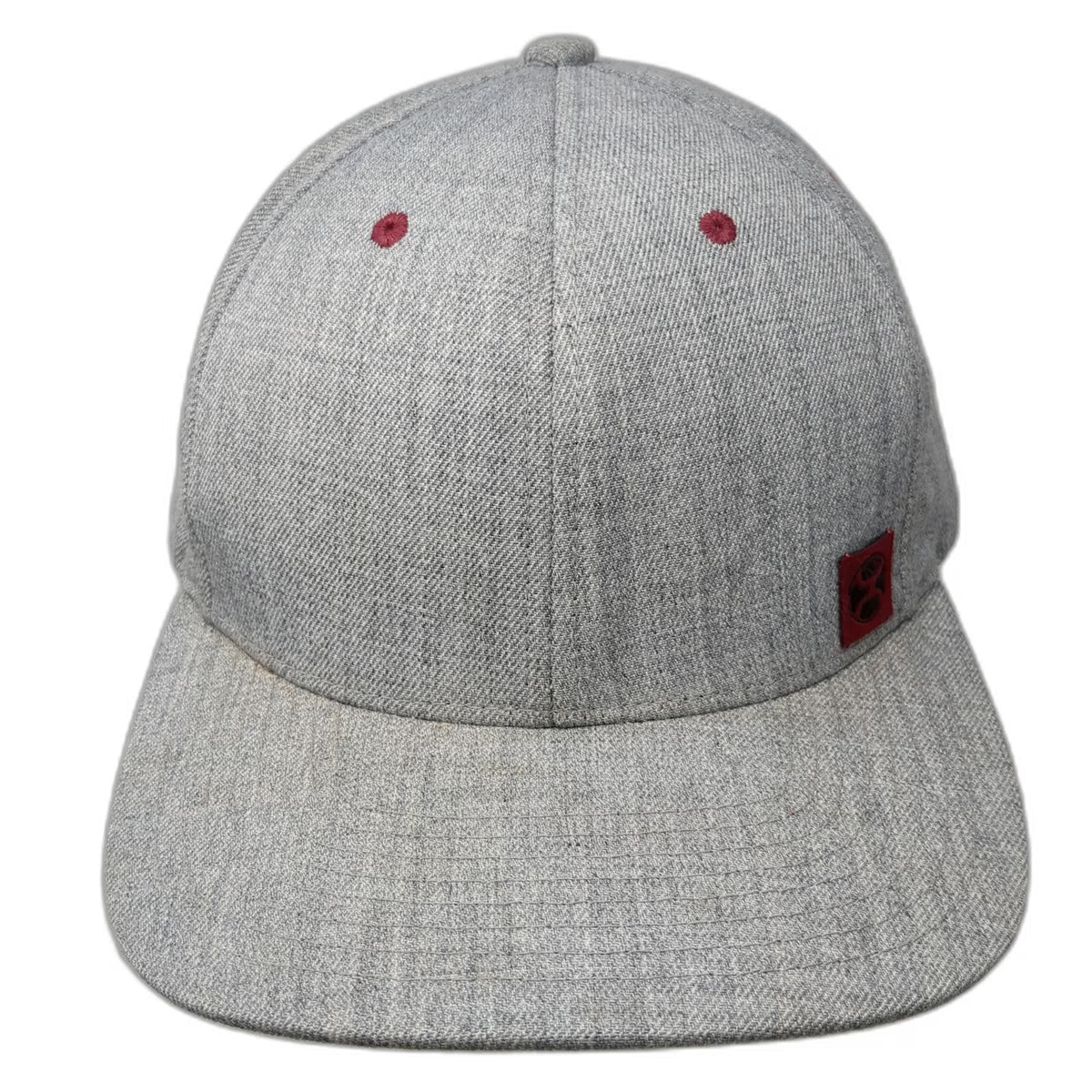 Hooey Snapback Gray One Size Hat Flat Brim Red Logo Patch Wool Blend Baseball