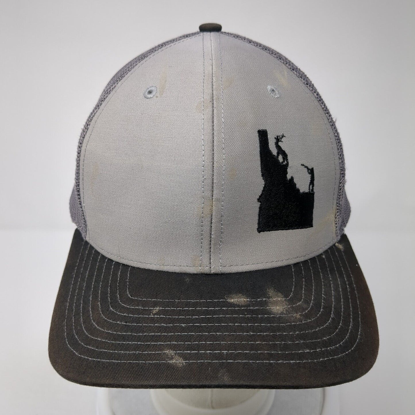 Idaho Snapback Trucker Hat Gray One Size Mesh Back Hunting Richardson