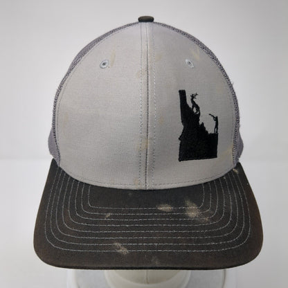 Idaho Snapback Trucker Hat Gray One Size Mesh Back Hunting Richardson